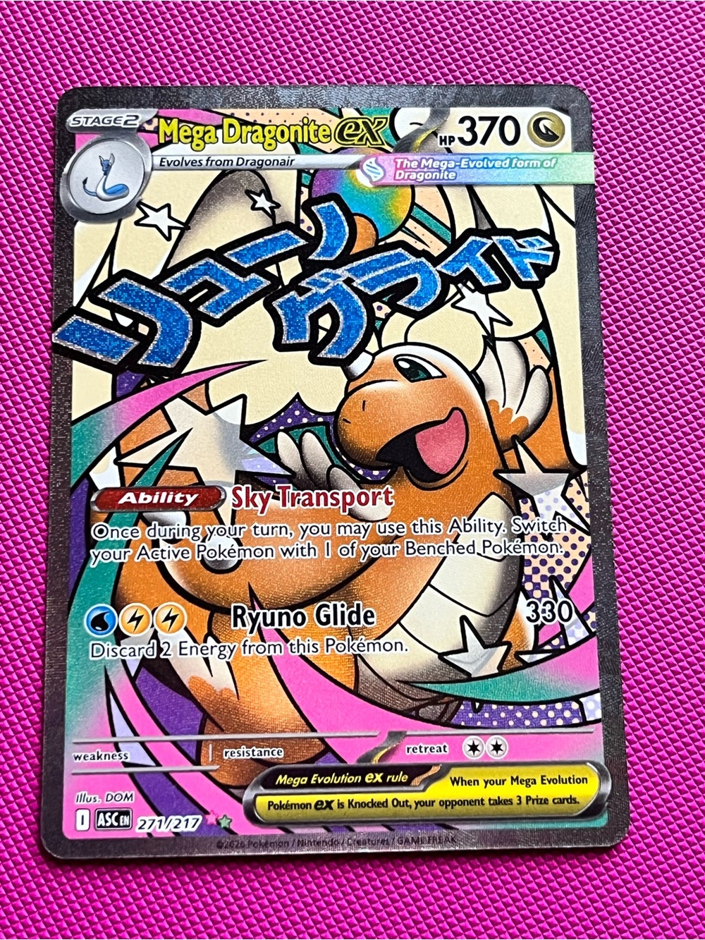 Mega Dragonite EX Pokémon Card -271/217